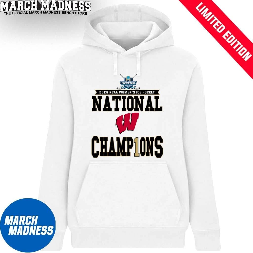 Wisconsin Badgers 2026 NCAA Women’s Ice Hockey National Champions Locker Room T-Shirt