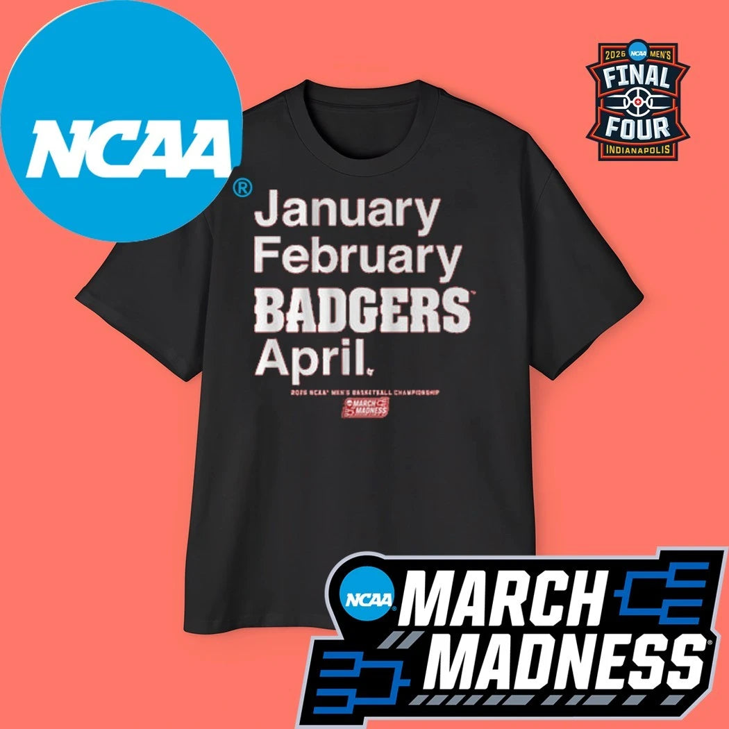 Wisconsin Badgers MBB 2026 NCAA Men’s Basketball Championship March Madness Month Logo Shirt