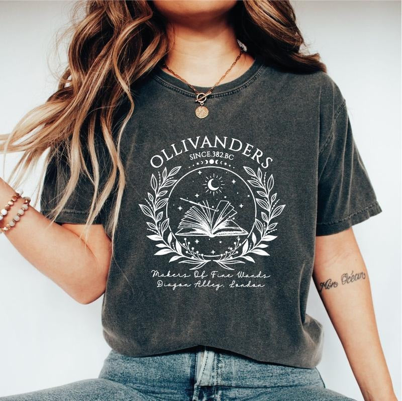 Wizard Magic T-Shirt, Ollivanders Wand Shop Shirt, Wizard Book Shop T-Shirt, Wizard Shirt, Wizard Magic Gift, Book Nerd...