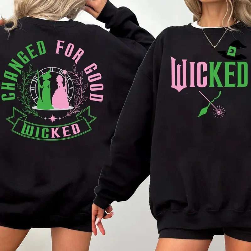 Wizard Of Oz Shirt Broomstick Tee, Wizard Of Oz Sweatshirt, Changed For Good Sweatshirt, Unisex Short Sleeve Tee Hoodie