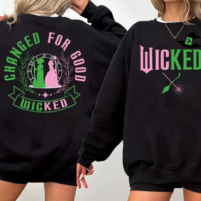 Wizard Of Oz Sweatshirt, Broomstick Hoodie, Wizard Of Oz Sweatshirt, Changed For Good Sweatshirt, Wicked Defy Gravity...