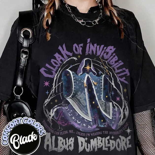Wizard School Fandom Shirt, Cloak Of Invisibility,Hp Inspired  Shirt Wizarding World,Bookish Gift For Fan,Magic Wand...