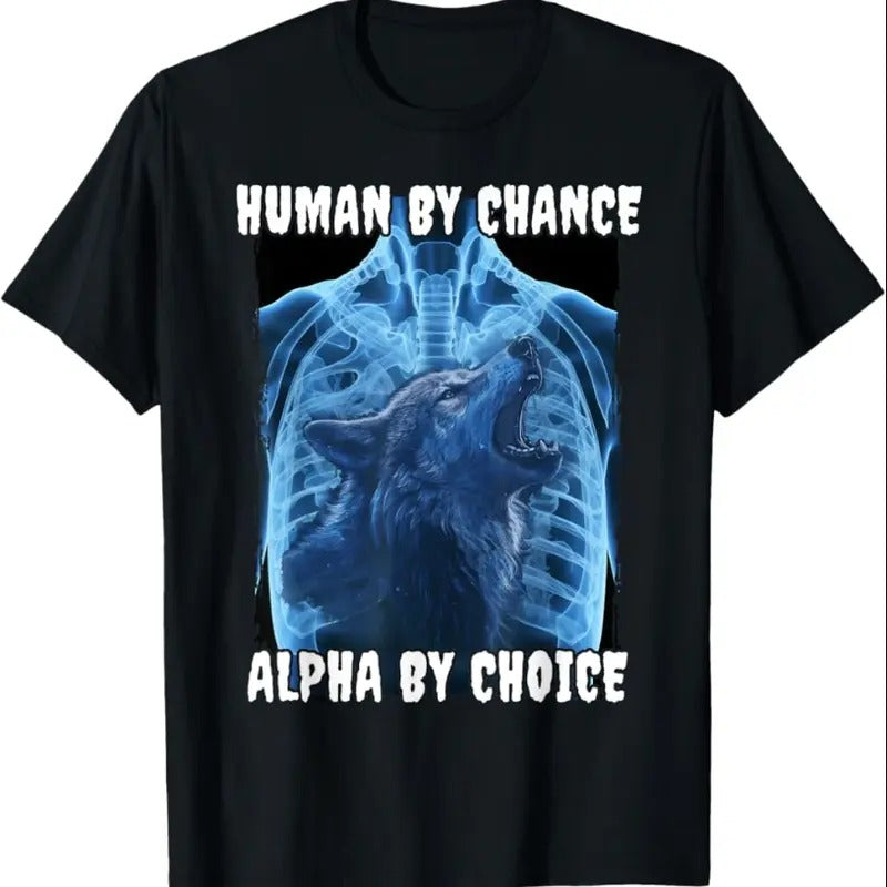 Wolf Human By Chance Alpha By Choice T-Shirt Hoodie, Sweatshirt | HypeCrazeTee.com