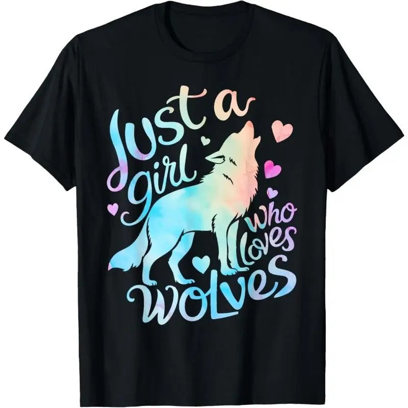 Wolf Lover Just a Girl Who Loves Wolves T-Shirt Hoodie, Sweatshirt | HypeCrazeTee.com