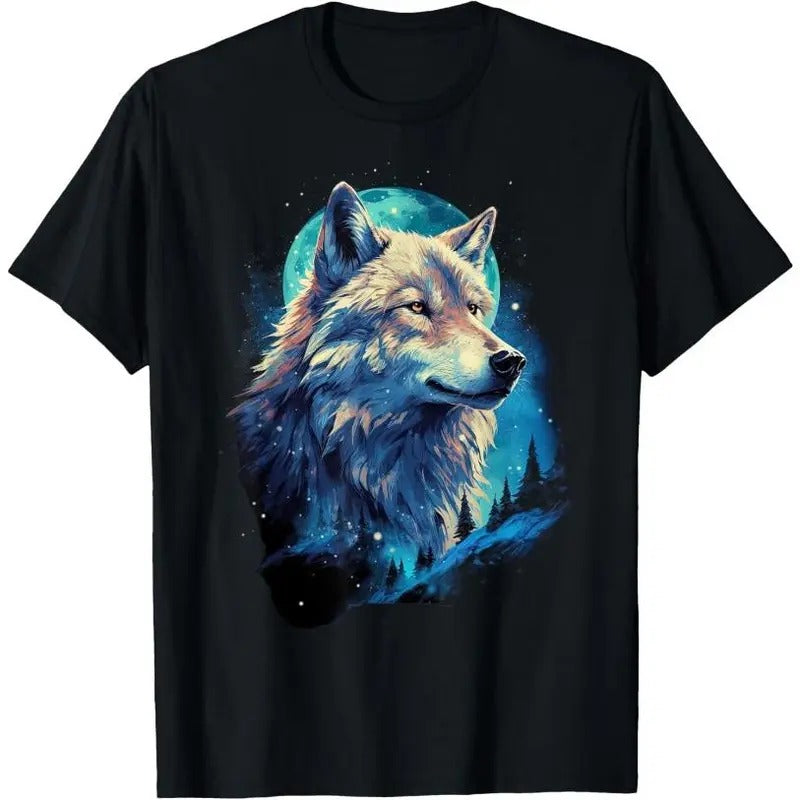 Wolf Moon Howling Lone Funny Wolves pack of wolves T-Shirt Made in USA Hoodie, Sweatshirt | HypeCrazeTee.com