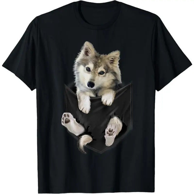 Wolf White Pup in Pocket T-Shirt Wolves Tee Shirt Gifts T-Shirt Hoodie, Sweatshirt | HypeCrazeTee.com