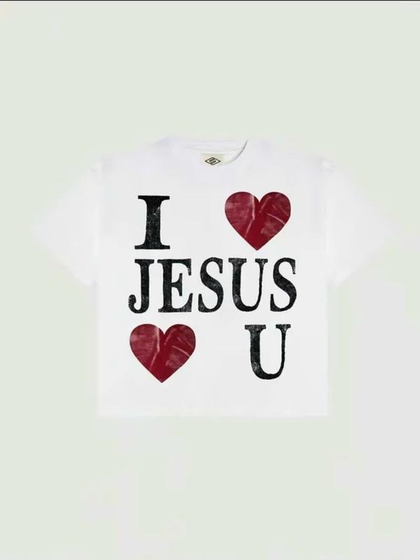 Vintage Jesus Loves U T-Shirt, For Men/Women