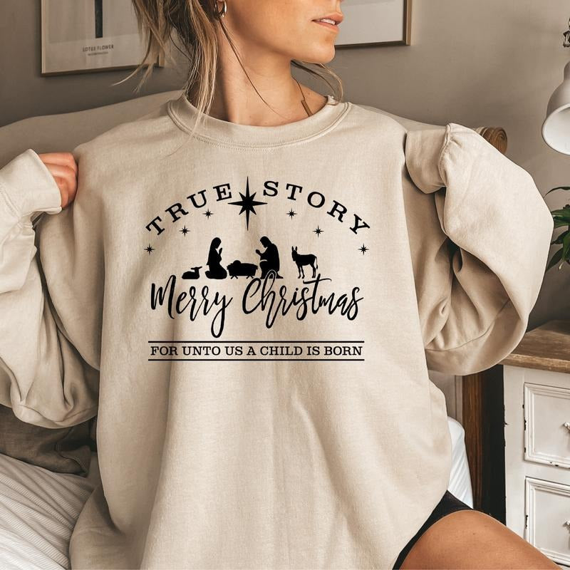 Christian Religious Tops Long Sleeve Thrill Hope Nativity Shirt T-Shirts, Hoodie, Sweatshirt