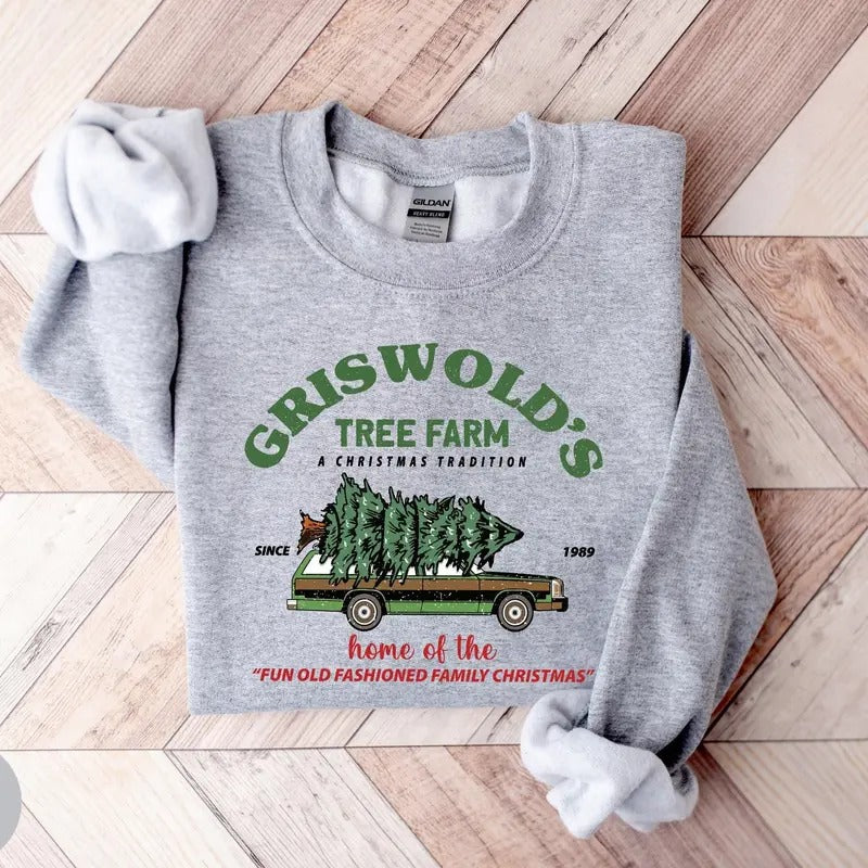 Women Griswold's Tree Farm Sweatshirt Christmas Family Shirt Unisex Cotton Crewneck Hoodie | HypeCrazeTee.com