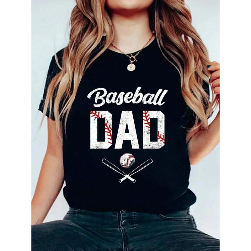 Women'S Baseball Dad Graphic T-Shirt