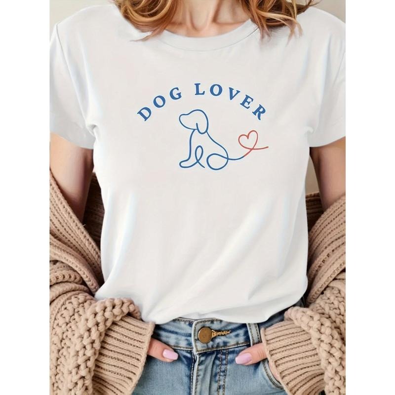 Women'S Summer Casual Short Sleeve T-Shirt, Printed with Puppy Pattern 180G Hoodie, Sweatshirt | HypeCrazeTee.com