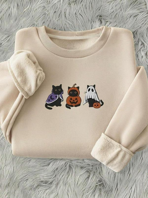 Drop Shoulder Casual Long Sleeve Round Neck Daily Fall & Winter Clothes T-Shirts, Hoodie, Sweatshirt