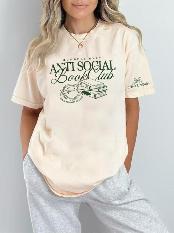 Women's Anti Social Book Club Tshirt, Book Lovers Tshirt, Bookish Shirt, Book Club Shirt, Book Lovers Gift, Bookish Gift,...