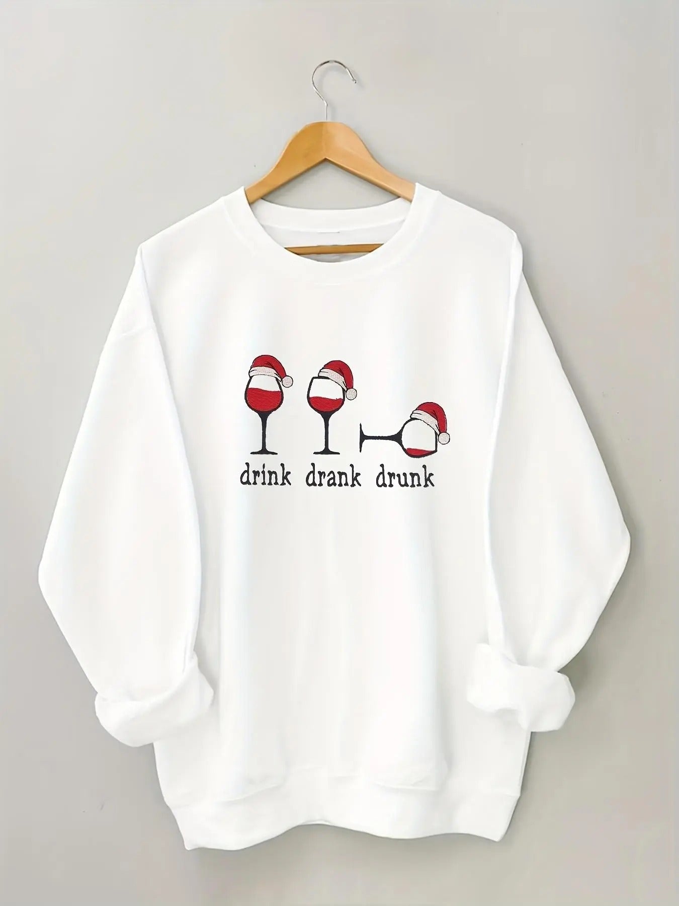 Women's Cartoon & Letter Print Drop Shoulder Sweatshirt, Casual Long Sleeve Round Neck Pullover for Daily Wear, Ladies...