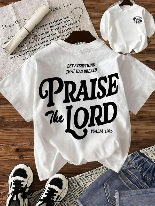Women's Cartoon & Letter Print Round Neck Tee, Fashion Casual Crew Neck T-Shirt for Daily Holiday Vacation Outdoor Wear,...