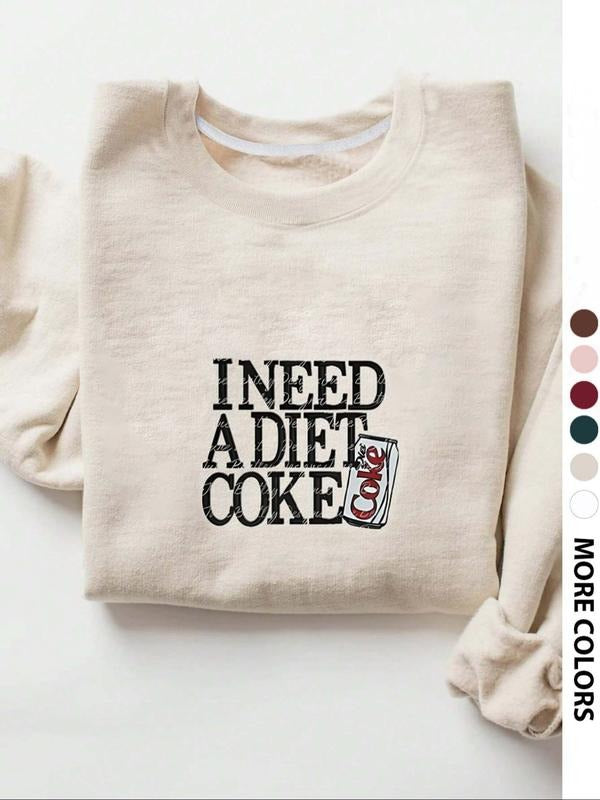 Women's Cartoon Dog Print Round Neck Sweatshirt, Casual Long Sleeve Pullover, Loose Fit Summer Top for Women, Spring &...