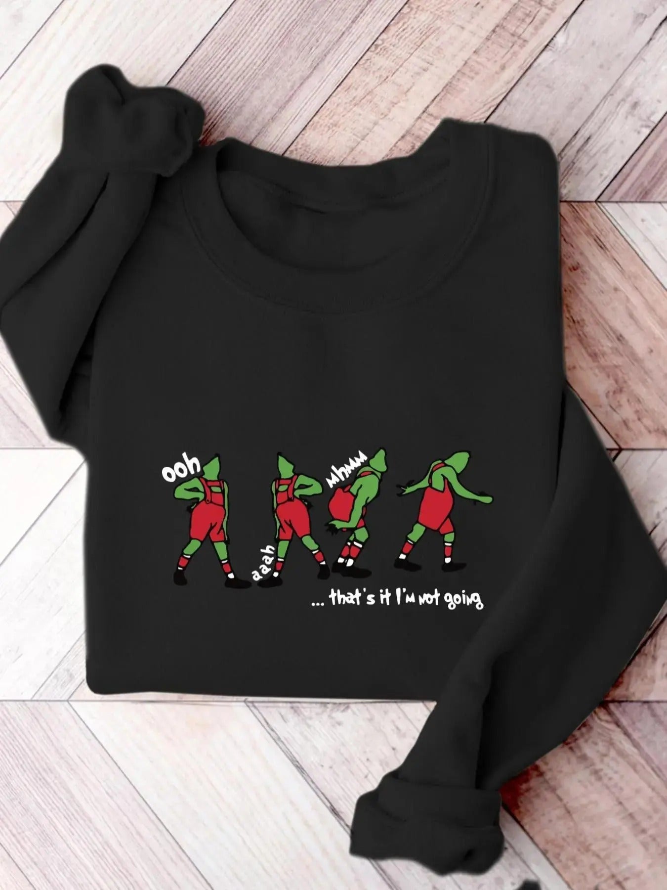 Women's Cartoon Graphic Print Sweatshirt, Fashion Casual Crew Neck Top for Daily Holiday Outdoor Wear, Women Clothing for...