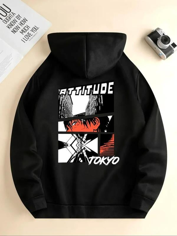 Women's Cartoon Print Drawstring Pocket Hoodie, Fashion Casual Hooded Sweatshirt for Daily Holiday Outdoor Wear, Women...