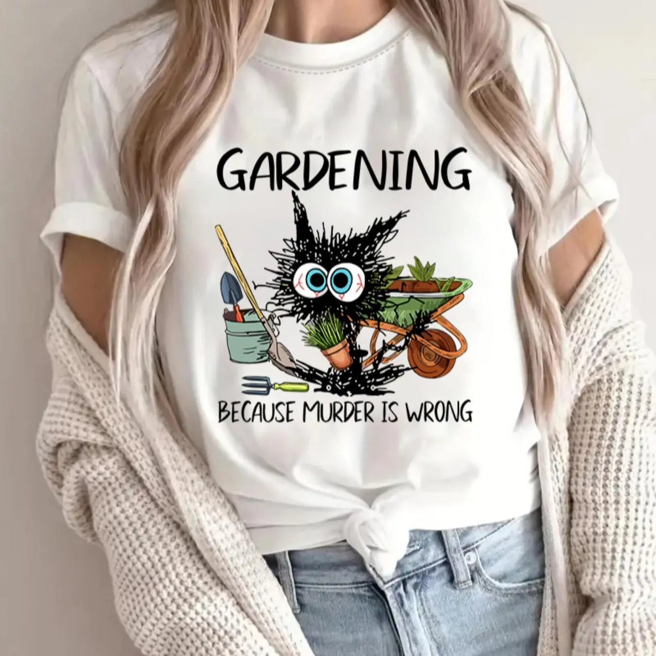 Women's Cartoon Print Round Neck Tee, Casual Short Sleeve T-shirt for Daily Wear, Ladies Clothes for All Seasons Hoodie,...