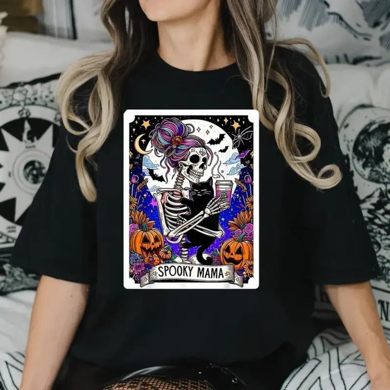 Women's Cartoon Skeleton Tee, Trendy Casual Short Sleeve T Shirt, Unisex Short Sleeve Tee Shirt Top Womenswear Hoodie,...