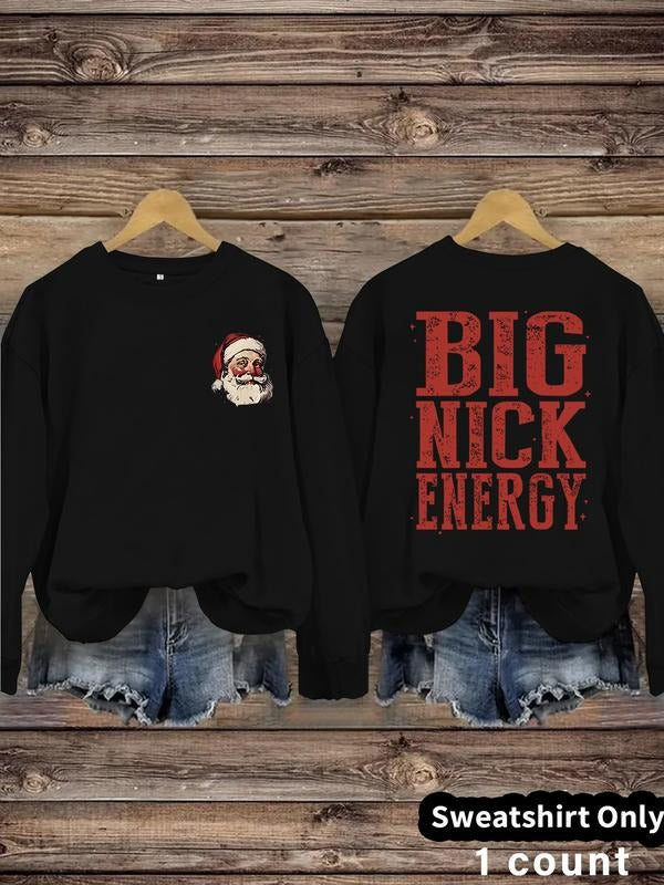 Women's Casual Christmas Graphic Sweatshirt, Soft Long Sleeve Round Neck Pullover, All-Season Comfortable Daily Wear...