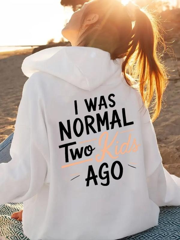Women's Casual Fashion Loose Letter Print Hoodie, Fall & Winter Fitted Kint Fabric, Moderate Thickening, Comfortable...