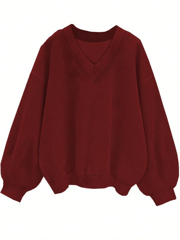 Women's Casual Long Sleeve Loose-Fitting Sweatshirt, Spring & Fall Fashion, Comfortable Daily Wear, Perfect for Relaxed...