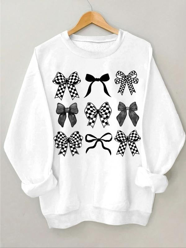 Women's Casual Long Sleeve Sweatshirt, Geometric Pattern, Fitted Design, Fall Winter Fashion, Print, Daily Wear T-Shirts,...