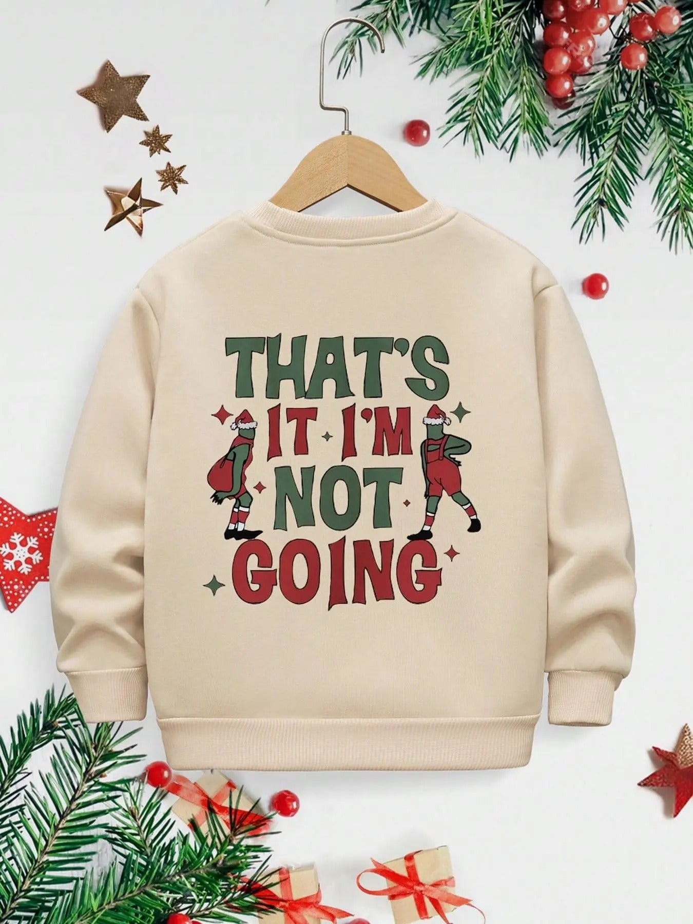 Women's Christmas Themed Letter & Cartoon Sweatshirt, Casual Long Sleeve Crew Neck Pullover for Daily Wear, Ladies Fall &...