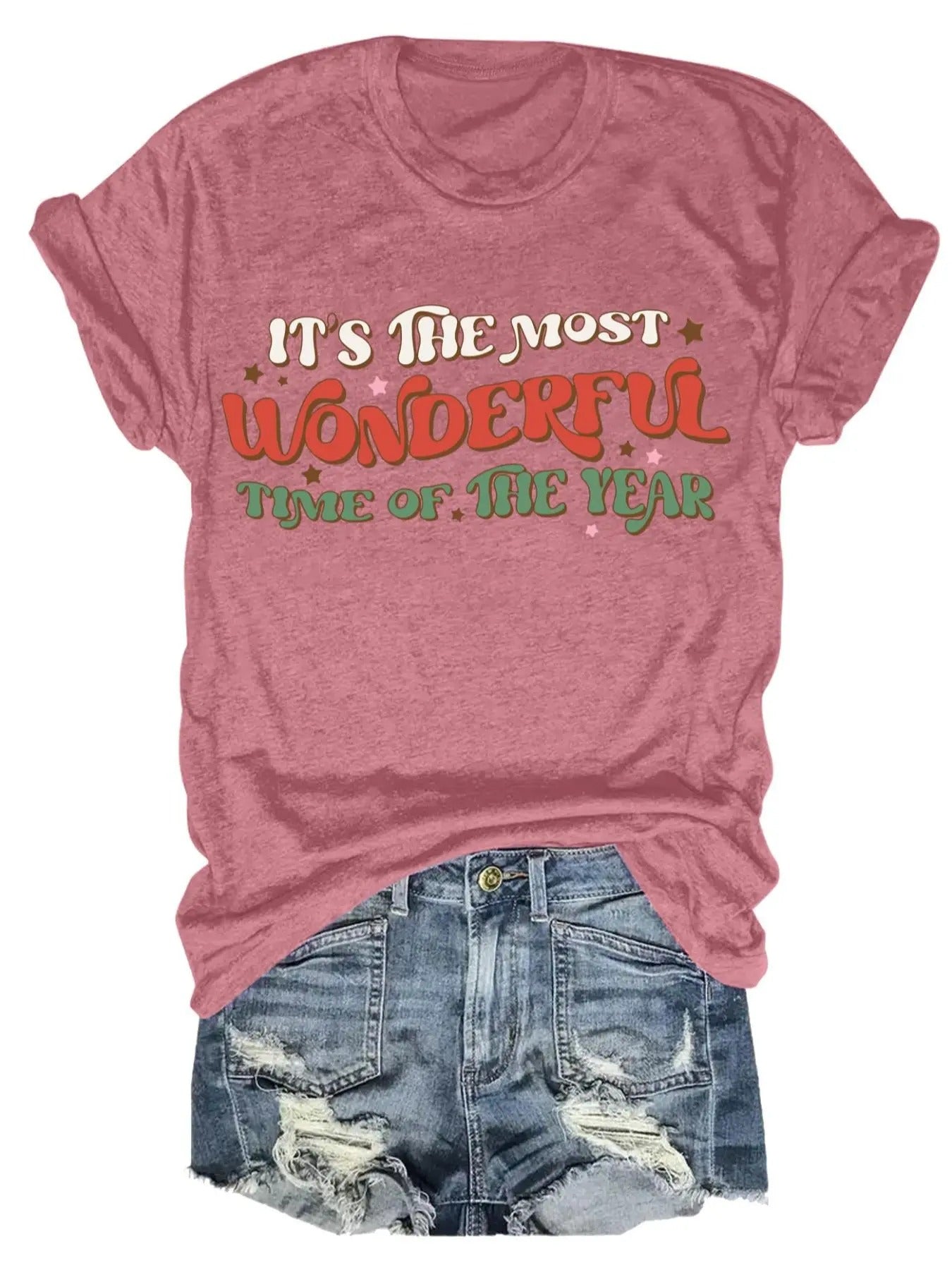 Women's Christmas Themed Round Neck Graphic Tee, Casual Short Sleeve T-Shirt for Daily Wear, Ladies Clothes for All...