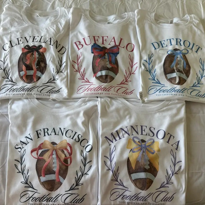 Women's Coquette Football T Shirt White  Soft T Shirt Hoodie, Sweatshirt | HypeCrazeTee.com