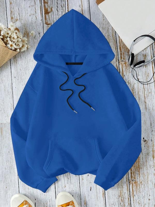 Women's Drawstring Pocket Hoodie with Yin Yang Fish Print, Casual Loose-Fit Fall & Winter Sweatshirt, Comfortable Fashion...
