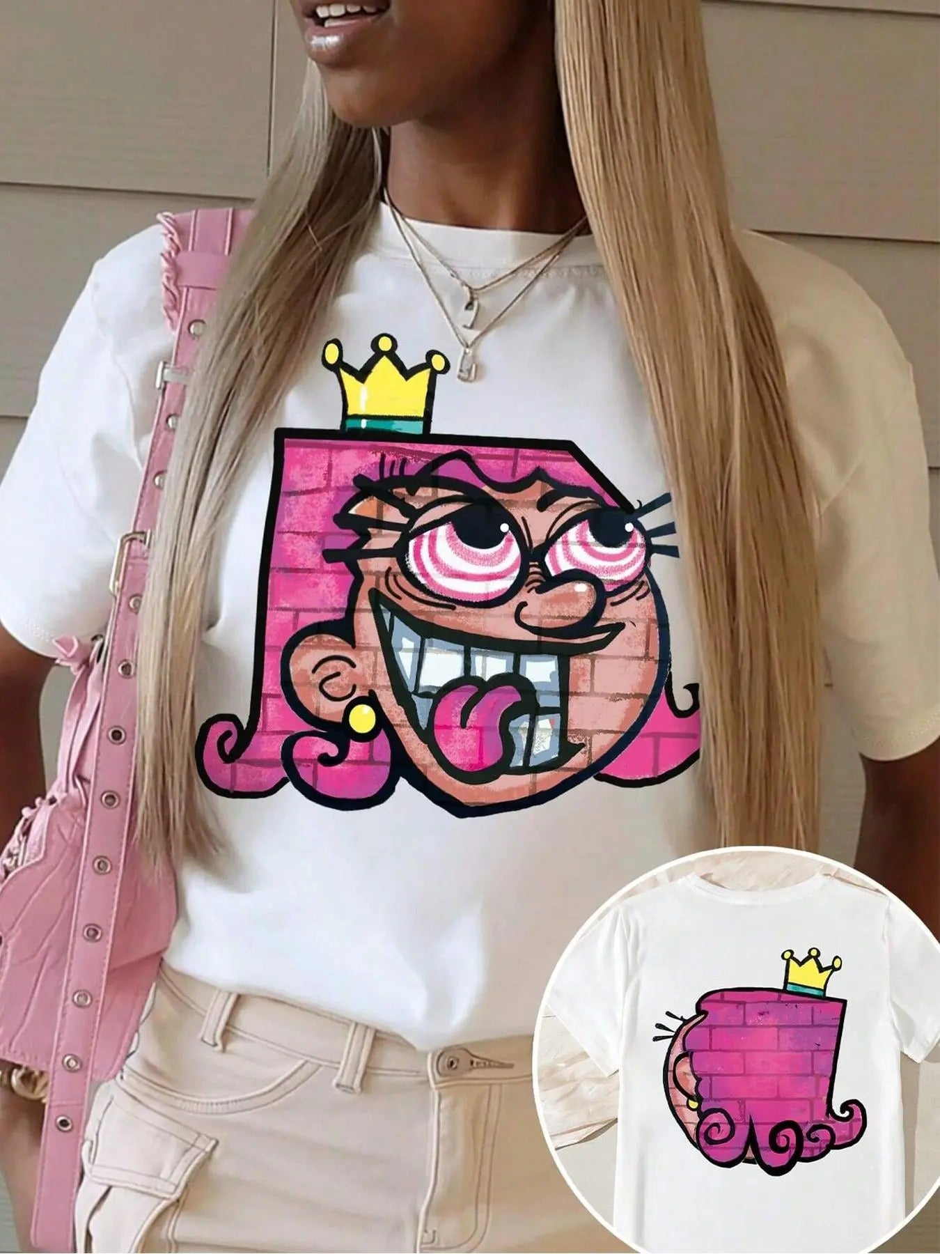 Women's Figure Graphic Print Round Neck Tee, Fashion Casual Short Sleeve T-shirt for Daily Wear, Ladies Clothes for All...