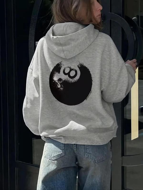 Women's Figure Print Drawstring Pocket Hoodie, Fashion Casual Hooded Sweatshirt for Daily Holiday Outdoor Wear, Women...