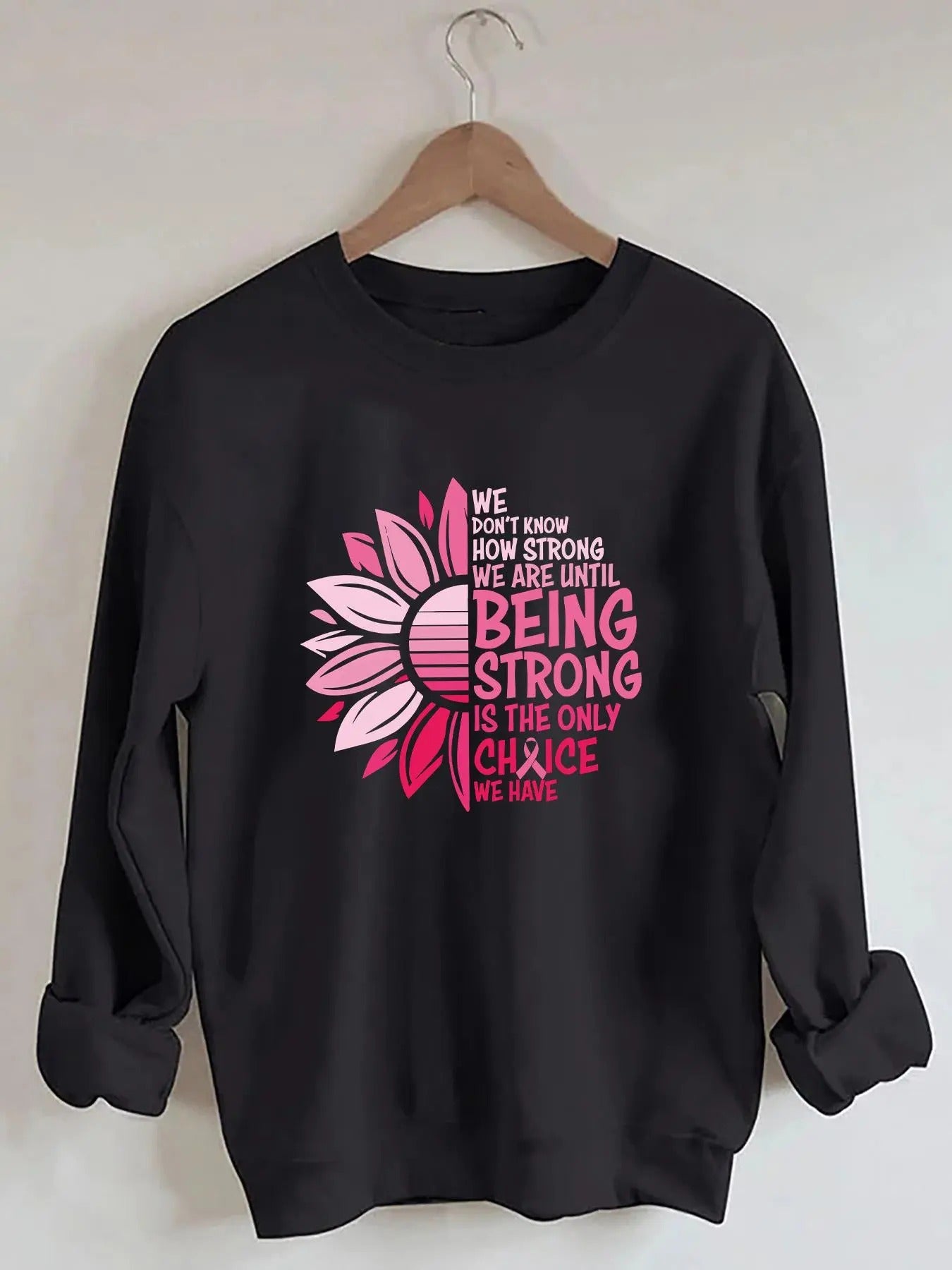 Women's Floral & Letter Print Drop Shoulder Sweatshirt, Fashion Casual Crew Neck Long Sleeve Pullover for Daily Holiday...