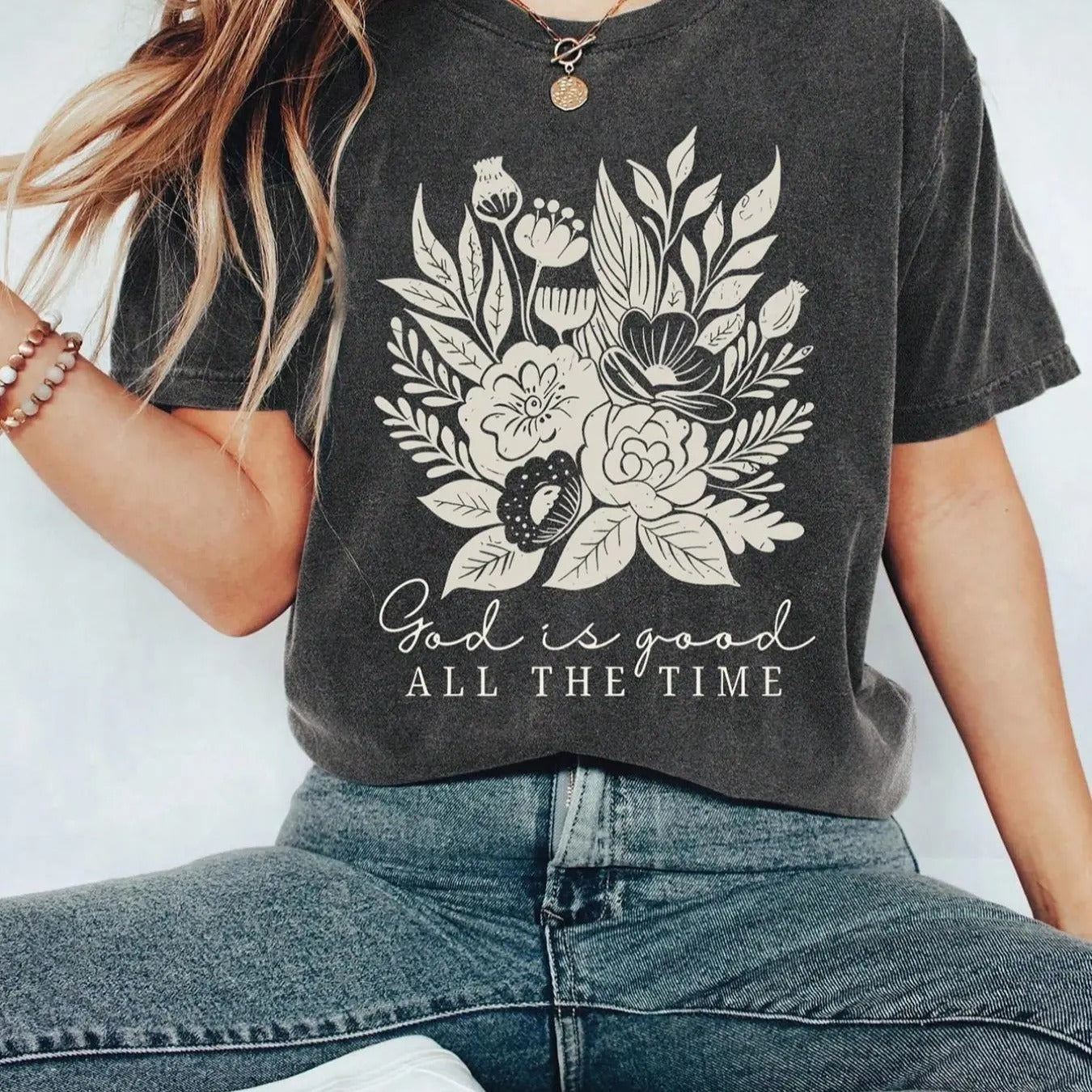 Women's Floral & Letter Print Round Neck Tee, Casual Short Sleeve T-shirt for Daily Wear, Ladies Summer Hoodie, Sweatshirt