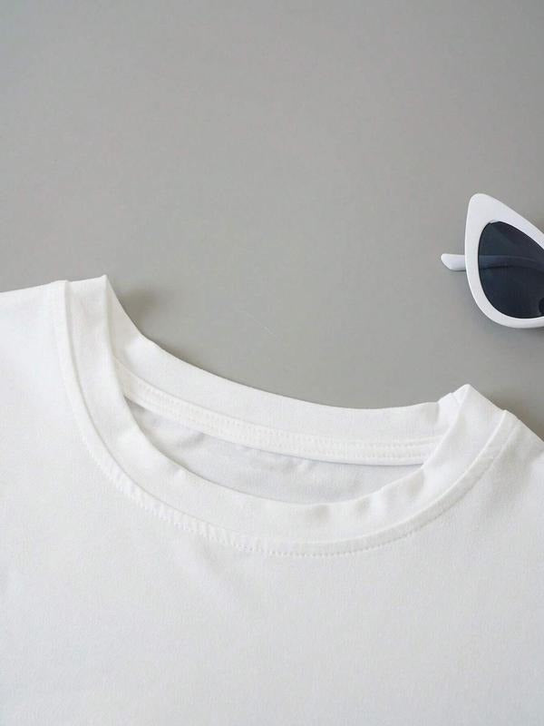 Women's Floral Print Round Neck Tee, Vintage Trendy Casual Short Sleeve T-shirt for Daily Wear, Ladies Summer, Top style...
