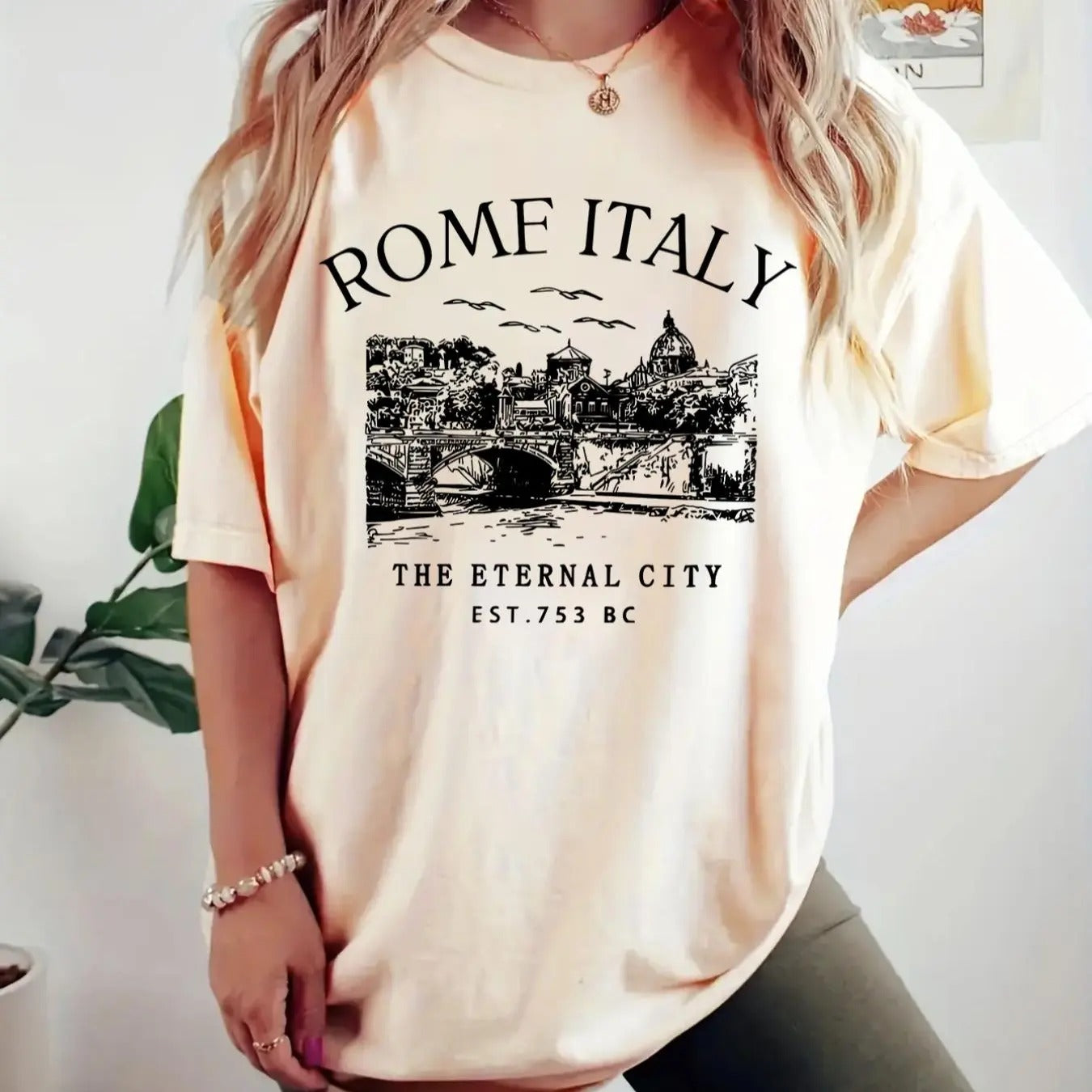 Women's Graphic Drop Shoulder Tee, Casual Half Sleeve Round Neck T-shirt for Daily Wear, Ladies Clothes for All Seasons...