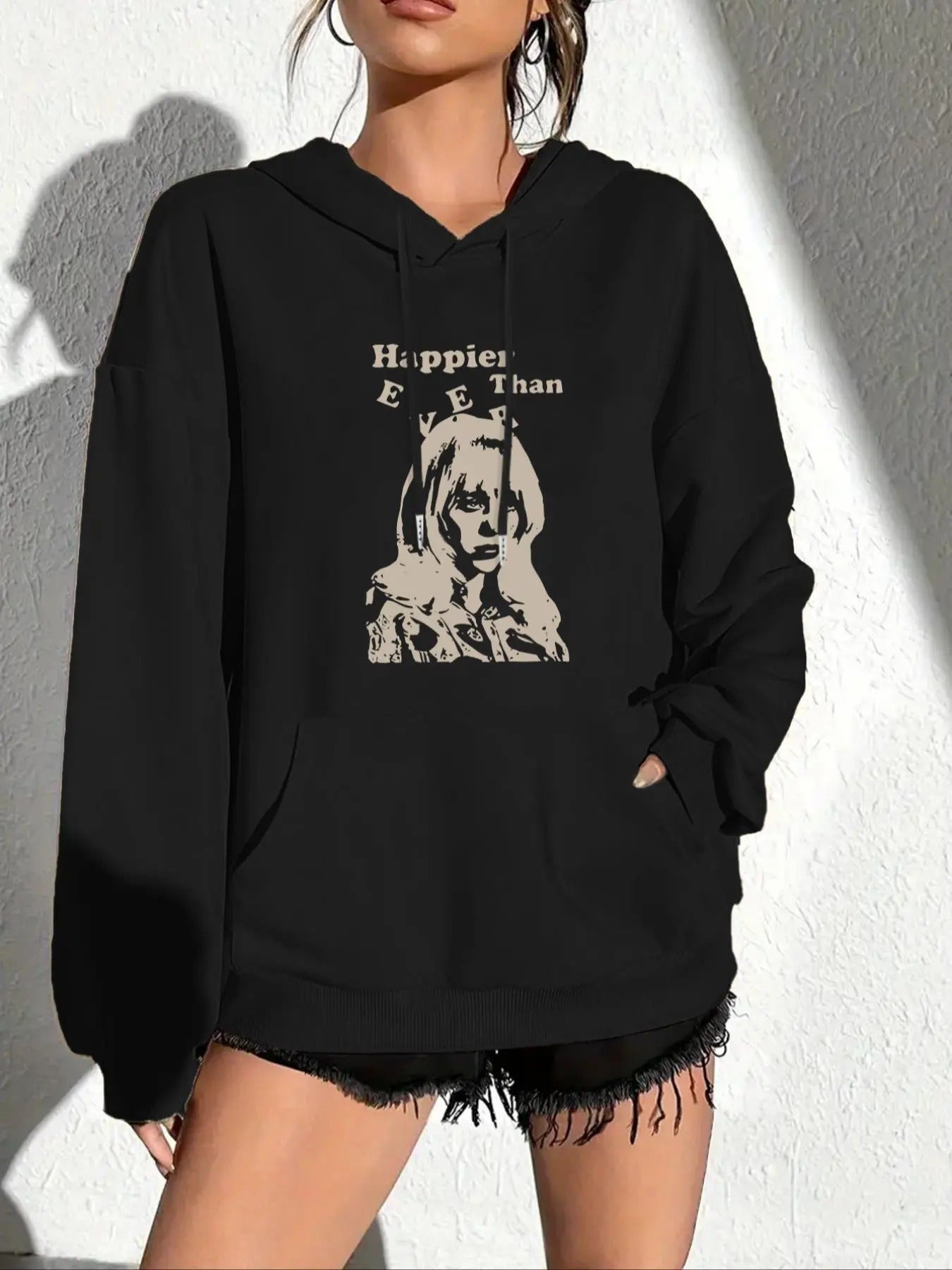 Women's Graphic Hoodie, Casual Long Sleeve Hooded Sweatshirt for Fall & Winter, Women's Clothes for Daily Wear T-Shirts