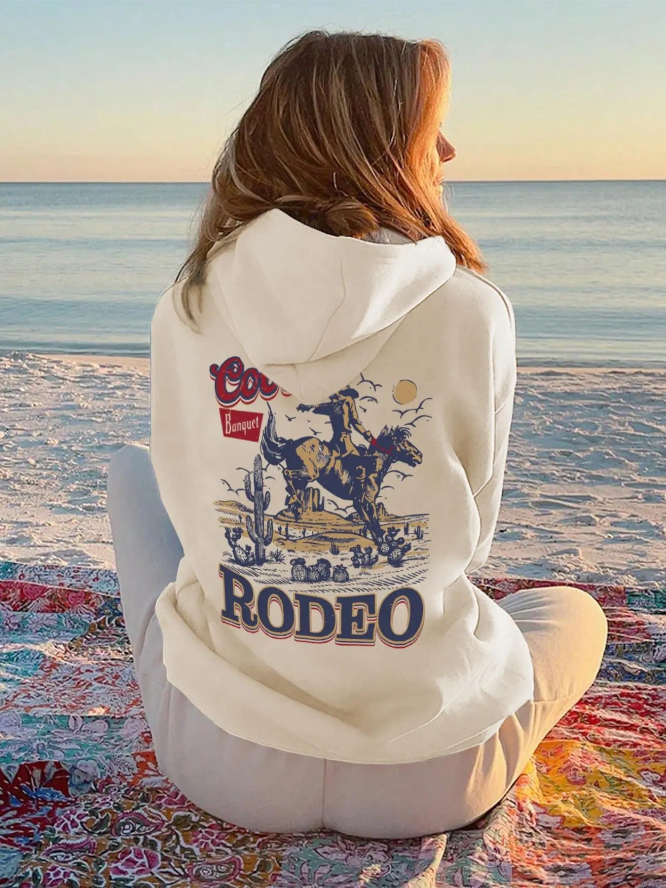Women's Graphic Print Hoodie, Casual Long Sleeve Hooded Sweatshirt for Daily Wear, Ladies Clothes for All Seasons T-Shirts