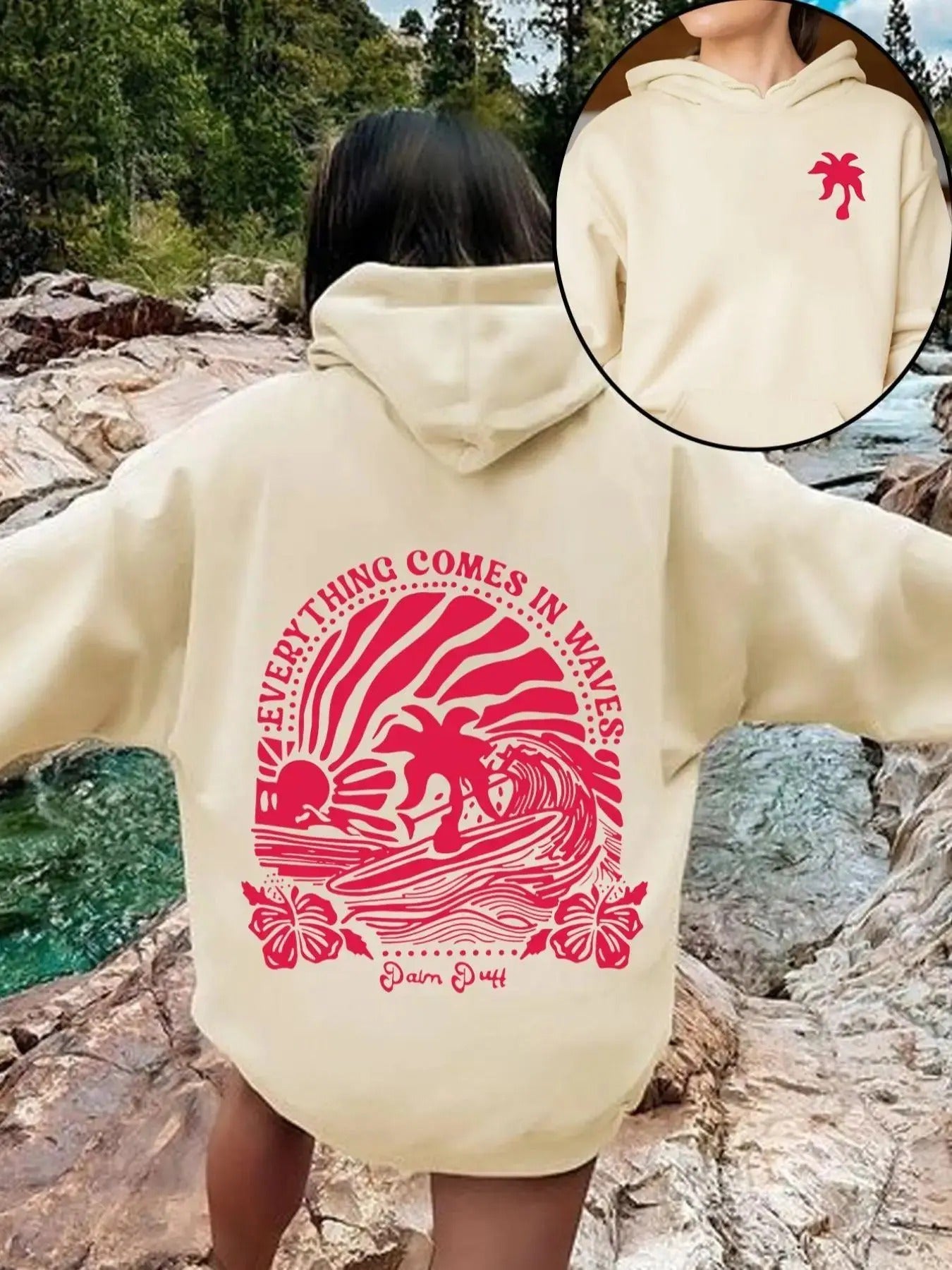 Women's Graphic Print Hoodie, Casual Long Sleeve Hooded Sweatshirt for Spring & Fall, Fashion Women's Top for Daily Wear...