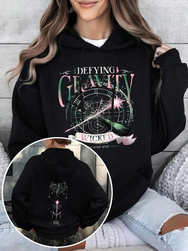 Women's Graphic Print Hoodie, Fashion Casual Long Sleeve Hooded Sweatshirt for Daily Holiday Outdoor Wear, Ladies Clothes...