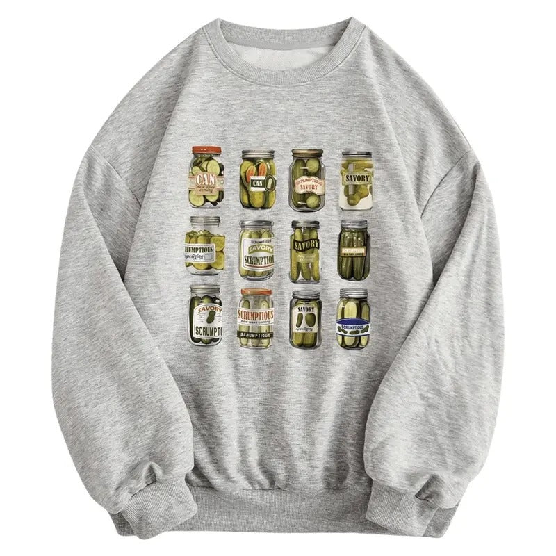 Women's Graphic Sweatshirt Long Sleeve Drop Shoulder Oversized Pullover Tops T-Shirts, Hoodie | HypeCrazeTee.com