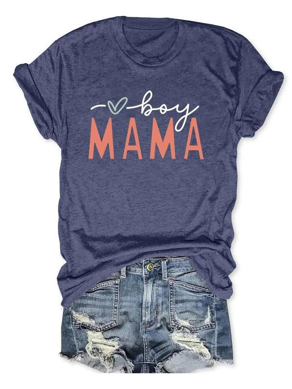 Women's Heart & Letter Print Round Neck Tee, Trendy Casual Short Sleeve Crew Neck T-shirt for Daily Wear, Ladies All...