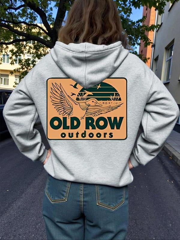 Women's Highland Cow Print Drawstring Pocket Hoodie, Casual Long Sleeve Hooded Sweatshirt for Fall & Winter, Women's...