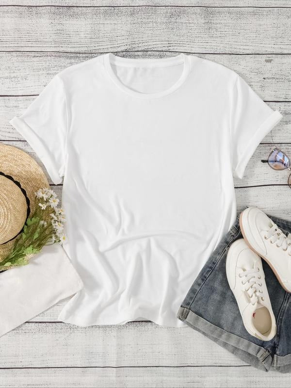 Women's Landscape Print Round Neck Tee, Vintage Trendy Casual Coconut Tree Print Half Sleeve T-shirt For Daily Wear,...