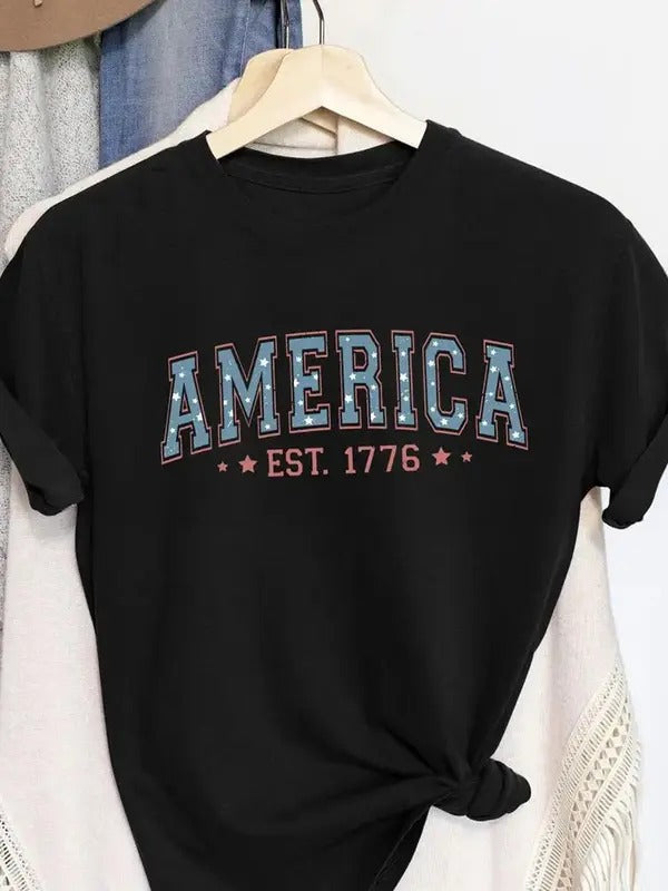 Women's Letter & Figure Print Round Neck Tee, Casual Short Sleeve Crew Neck T-shirt for Summer, Women's Top for Daily...