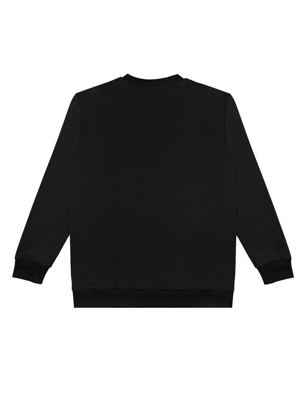 Women's Letter & Flag Print Round Neck Sweatshirt, Casual Long Sleeve Crew Neck Pullover for Spring & Fall, Fashion...