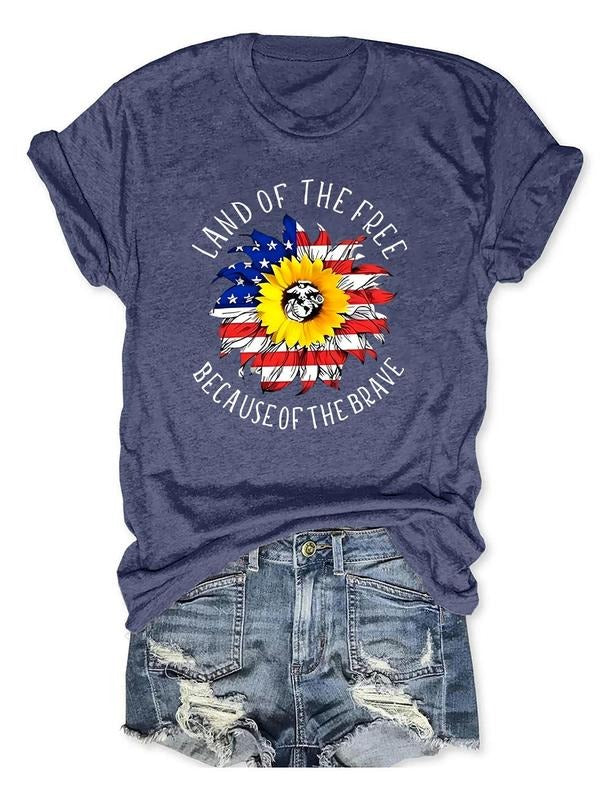 Women's Letter & Floral Print Round Neck Tee, Trendy Casual Short Sleeve Crew Neck T-shirt for Daily Wear, Ladies All...