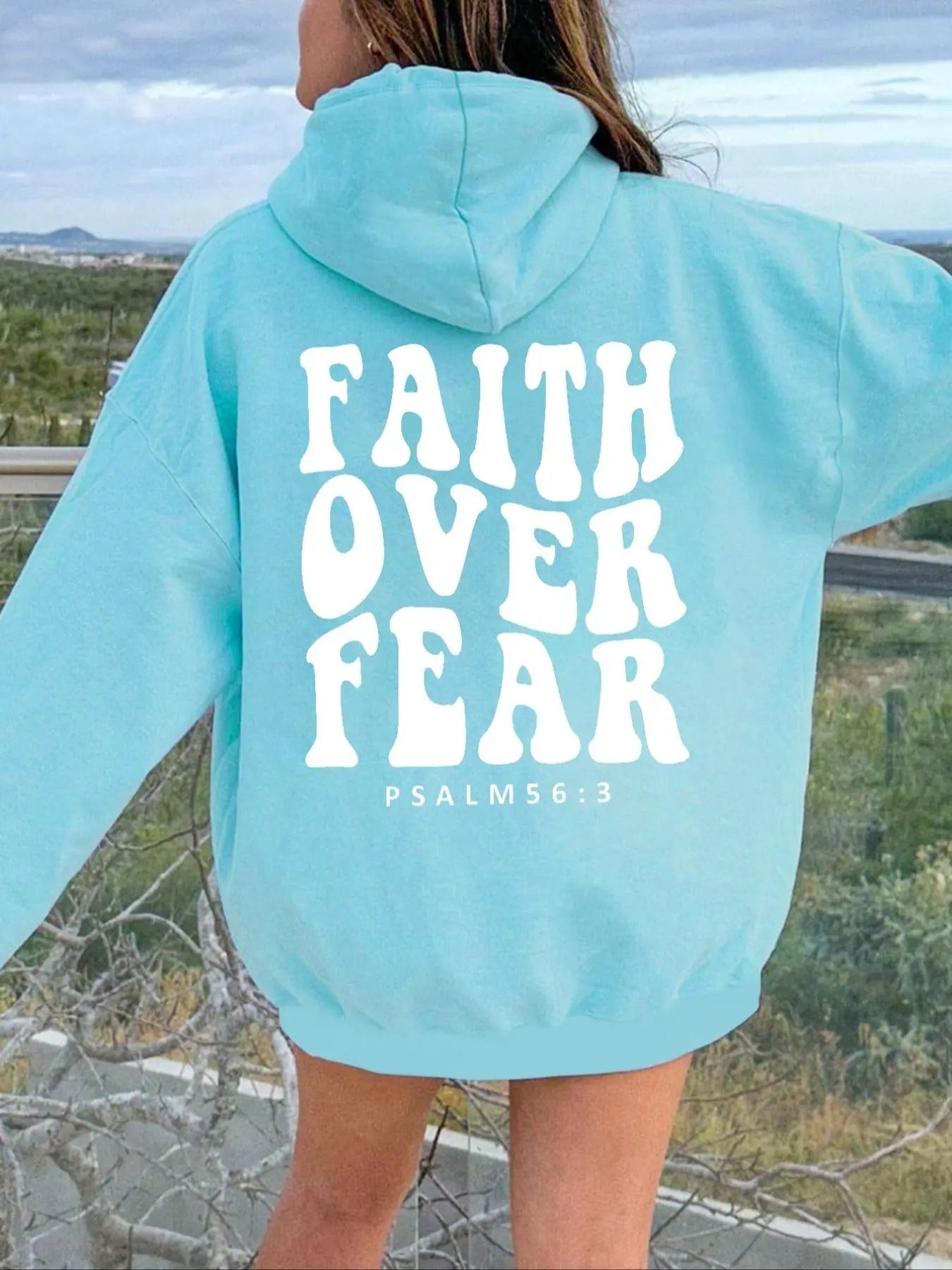 Women's Letter & Slogan Print Drop Shoulder Hoodie, Fashion Casual Drawstring Pocket Hooded Sweatshirt for Daily Holiday...